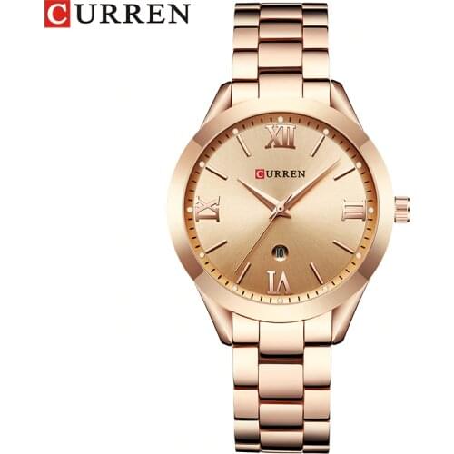 CURREN Gold Watch Women Watches Ladies 9007 Steel Womens Bracelet Watches Female Clock Relogio Feminino Montre Femme