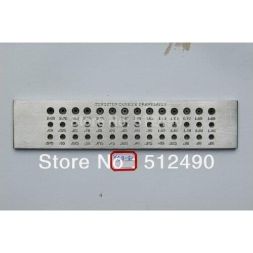 Drawplate jewelry 42holes craft jewelry making 0.26-2.8 Tungsten Carbide Drawplates Half Round Steel Drawplate