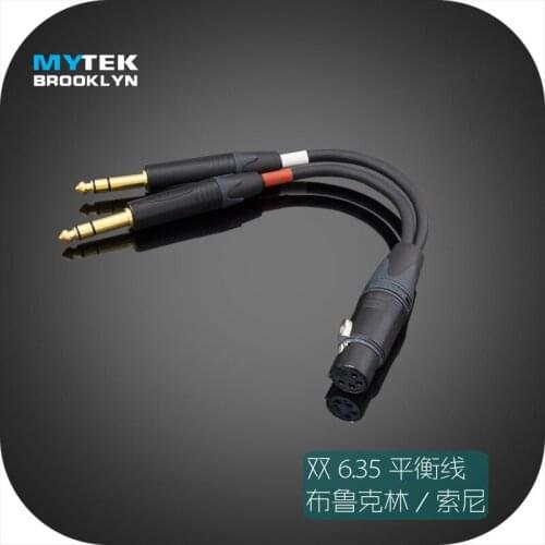 Dual 6.35mm to four-core XLR balance adapter cable mytek Brooklyn TEAC UD-503 upgrade cable