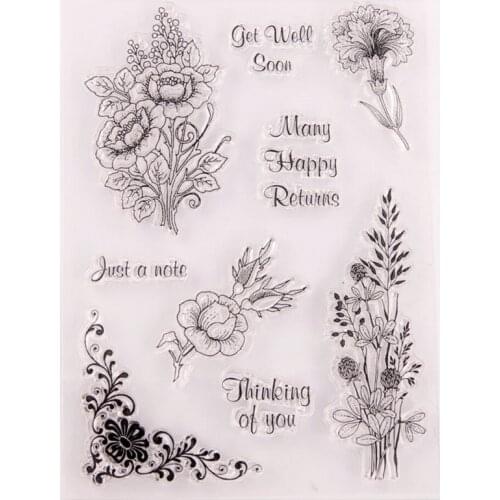 Hot selling reed alphabet transparent clear stamp / silicone seal roller stamp DIY scrapbook album / card production