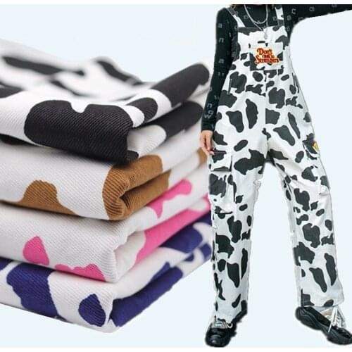 Cotton Twill Cows Pattern Jeans Fabric Fashion Thick Cartoon Denim Textiles For DIY Handcrafts Pants Dress Blazer Telas 100X150