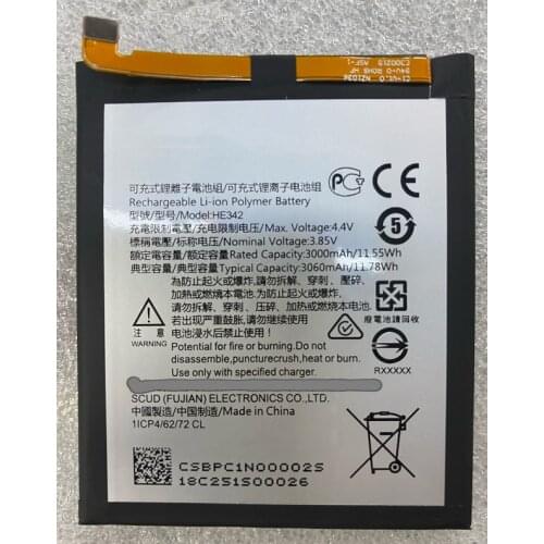 HST New Battery 3000mAh HE342 Battery For Nokia X6 2018 6.1 Plus TA 1099 X5 TA 1109 5.1 Plus Mobile phone Batteries