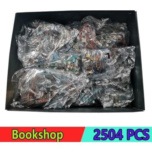 City Streetview Series Compatible 10270 2504Pcs Bookshop Book Store Shop Building Blocks Bricks Toys For Children Girl Gifts