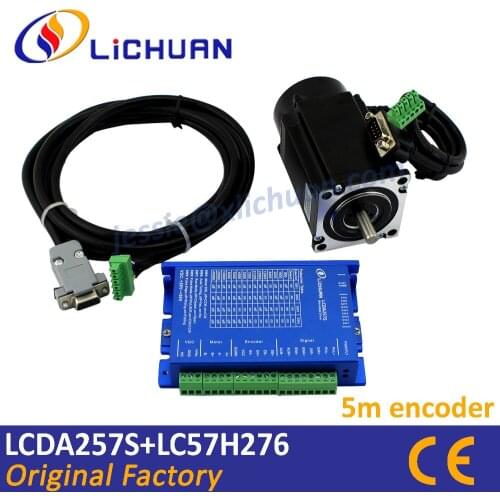 Lichuan nema23 2 phase closed loop cnc automation control servo motor and driver from China factory