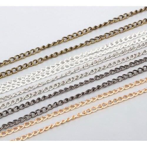 5 M Price DIY Metal Reel Chain Handmade Earring Bracelet Necklace Accessories Material Extension Chain Wholesale