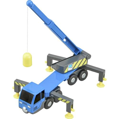 Multifunctional Train Toy Set Accessories Crane Truck Toy Vheicles Compatible with Wooden Tracks Railway