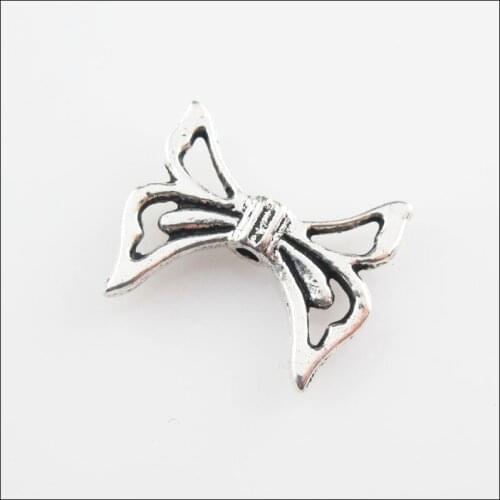 Fashion 20Pcs Tibetan Silver Color Knot Wings Spacer Beads Charms 16.5x20mm