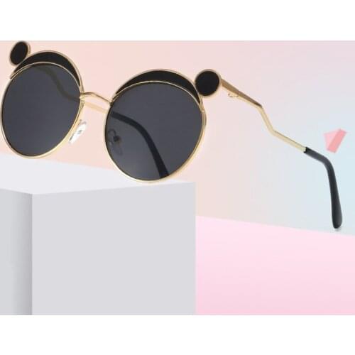 Cartoon Mikey Mouse Shaped Sunglasses kids 3-8 years Baby Boys&girls Vintage sun glasses UV400 Party glasses Cute Child eyewear