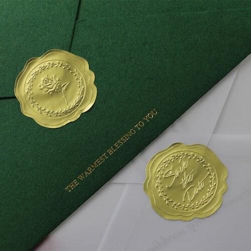 12pcs/2 Sheets Golden Rose Bumpy Sticker Sticker Business Gift Box Packaging Sealing Label Baking DIY Gift Party Stickers Sheets