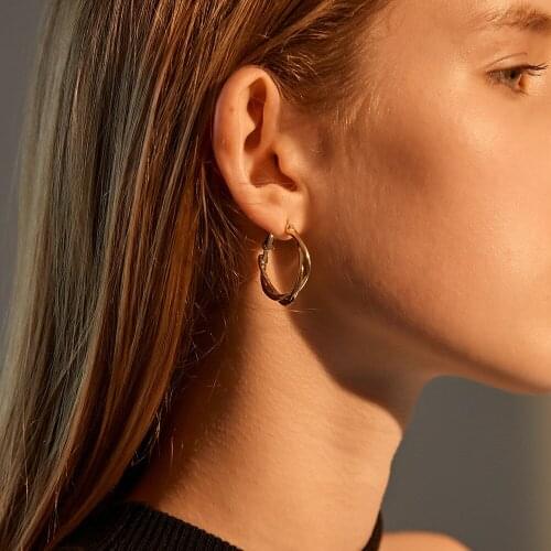 2021 New Gold Color Earrings For Women Multiple Trendy Twist Round Geometric Drop Statement Earrings Fashion Party Jewelry Gifts