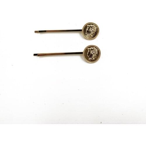 New Baroque Hairpins Women Vintage Metal Beauty Head Hair Clips Fashion Goth Hair Jewelry Gold Hair pins Accessories 2020