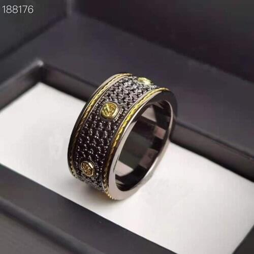 Hot Brand Fine Jewelry For Women Men Rings Hot Wedding Rings Engagement Black Geometric Rings