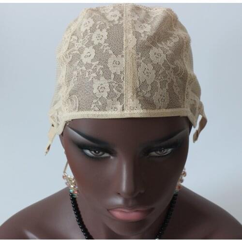Wig Cap for Making Wigs with Adjustable Strap on the Back Weaving Cap Glueless Wig Caps Good Quality Hair Net Beige