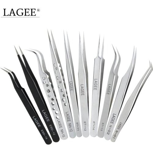 LAGEE Eyelash Extensions Tweezers Professional for Volume Eyelashes Beauty Make up Tools Lash
