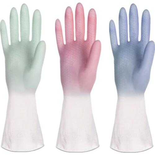 Durable Household Cleaning Tools Cleaning Waterproof Household Dishwashing Gloves Rubber Kitchen