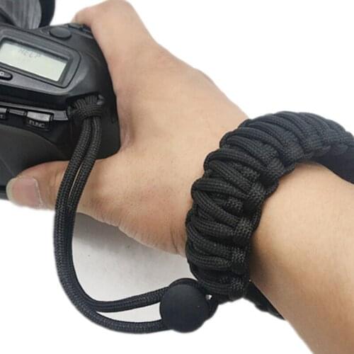 Adjustable Strong Camera Adjustable Wrist Lanyard Strap Grip Weave Cord For Para Cord DSLR