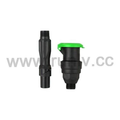 Garden Lawn Plastic Water Vlave Sprinkler Black Green Set 25mm