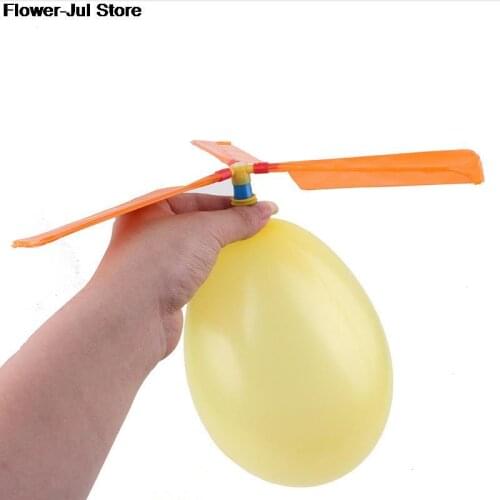 Fun Physics Experiment Homemade Balloon Helicopter DIY Material Home School Educational Kit Child Gift