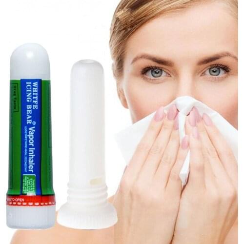 Thailand Herbal Nasal Inhaler Stick Mint Cylinder Treament For Asthma Nasal Congestion Headache Refreshing Aroma Stick Inhaler