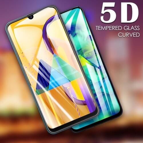 5D Curved Full Cover Coverage Screen Protector Tempered Glass For Samsung Galaxy M02s M10s M21s M01s M31s M30s Protective Film
