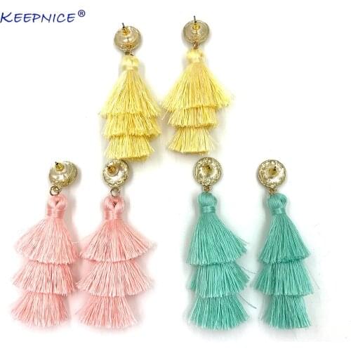 2019 New Bohemian Tassel Charm Drop Earrings For Summer Women fashion Earrings Statement Female Brincos Jewelry Gifts
