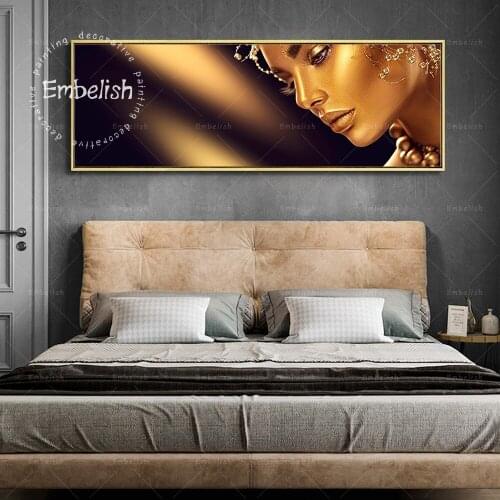 1 Pieces Large Wall Art Pictures Sexy Nude African Golden Woman Fugure Posters For Living Room Wall Posters Home Decor Paintings