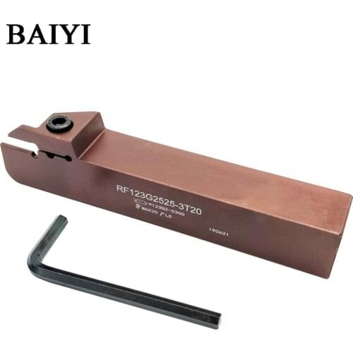 1PC RF123G2525-3T20 CNC External Grooving Turning Slotting Turning Tool Holder for N123G2-0300 Carbide insert
