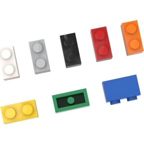 10psc Bricks 1x2 3004 3065 35743 DIY Building Blocks Figures Thick Dots Educational Compatible With Brand Plastic Toys for Kids