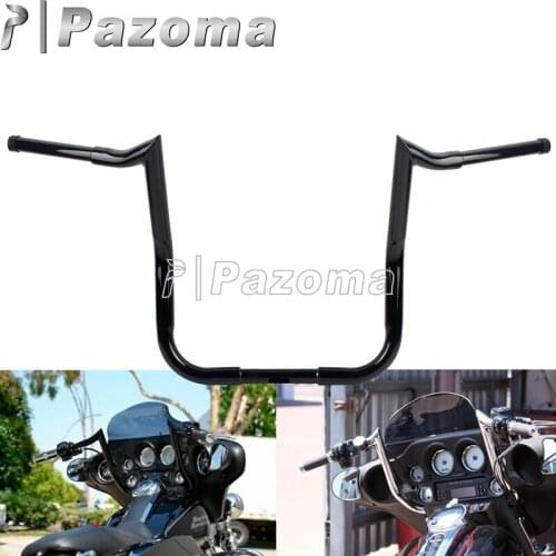 12" 14" Black Batwing Fairing Handlebar APE Hanger Drag Handlebar for Harley Touring Dressers Baggers FLH FLHT FLHTC Ultra Glide