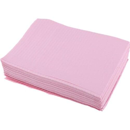 125pcs Massage Salon Supplies Tattooing Treatment Table Cover Cloth Pink