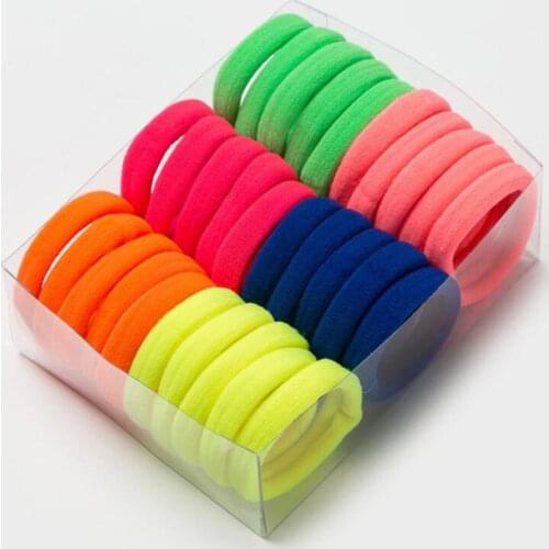 30PCS/Set Women Girls Colorful Nylon Resin Elastic Hair Bands Ponytail Holder Rubber Bands Scrunchies Headband Hair Accessories