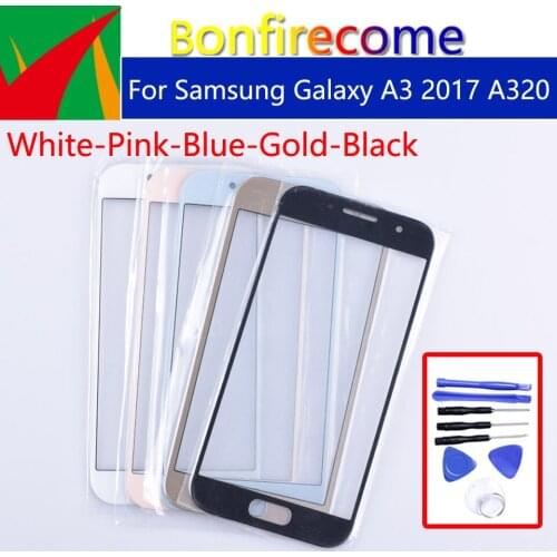4.7" A320 For Samsung Galaxy A3 2017 A320 A320F SM-A320F/DS SM-A320Y/DS Touch Screen Front Outer Glass TouchScreen Lens