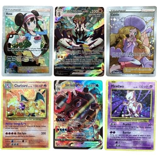 New Pokemon Cards 1996 Years Charizard Shining GX French Cartas Blastoise Vmax Game Battle Carte in Spanish Collection Kids Toys
