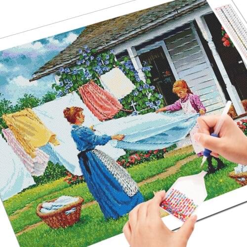 Diamond Painting Dry Clothes Figure Square Diamond Round Diamond Decoration Customizable Wall Art Decoration Frameless Style