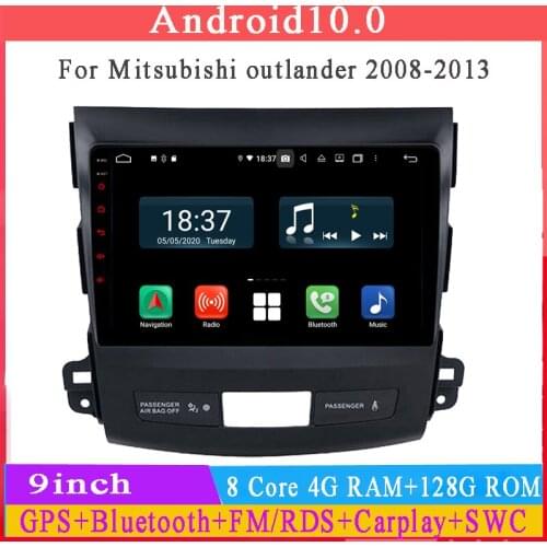 9"android 10 car dvd player for Mitsubishi Outlander 2006-2012 car multimedia gps navigation autoradio wifi 8core 4+64G
