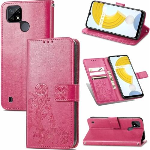 PU Leather Case Cover for OPPO Realme Narzo 30 5G V15 V11 C21 GT Q3 Pro 8 C17 C15 C12 C11 Etui Embossed Flip Wallet Phone Fundas