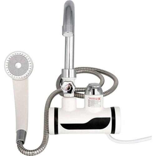 Temperature Display Instant Hot Water Tap Digital Electric Faucet Tankless Kitchen Instant Hot Faucet Water Heater with Shower