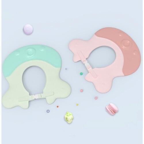 Baby Shower Cap Baby Toiletries, Baby Shower Cap, Silicone Shampoo Cap, Adjustable Childrens Shampoo Cap Baby Hat with Shield