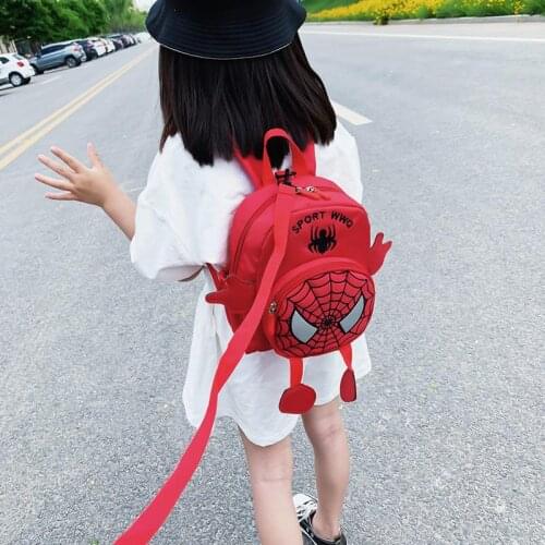 Spiderman Superhero Cartoon Bag Kids Anti-lost Backpack For Childrens Baby Bags Disney Schoolbag Kindergarten Backpack Gifts