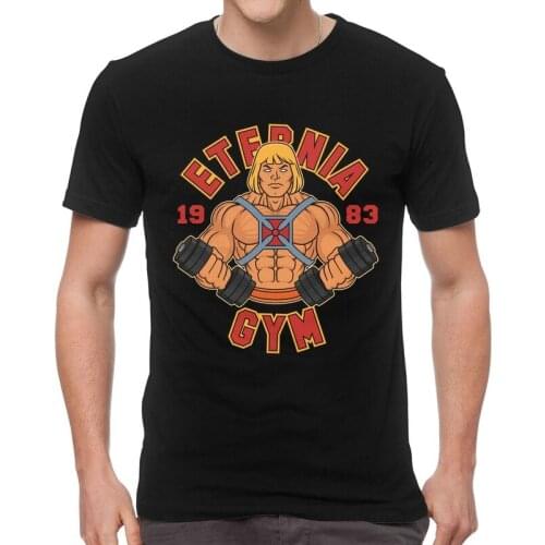 Eternia Gym V2 T Shirts Men Short Sleeve 100% Cotton T-shirt He-Man And The Masters Of The Universe Tee Fashion Tshirt Gift Idea