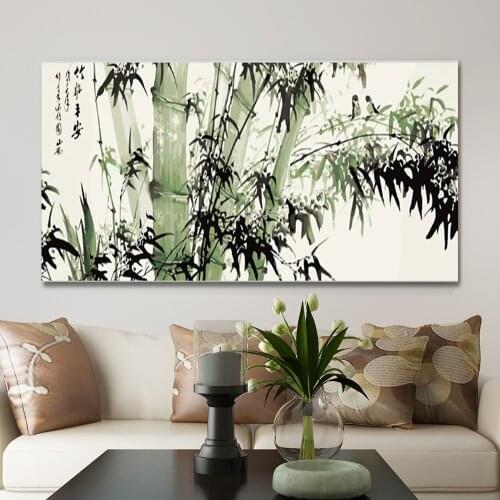 GATYZTORY 60x120cm Frame DIY Painting By Numbers Bamboo Forest Landscape Paint On Canvas Large Size For Living Room Arts