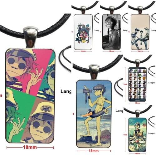 Gorillaz Boat Illust Music For Wedding Glass Pendant Galaxy Pendant Necklace Women Steel Plated Necklaces Jewelry
