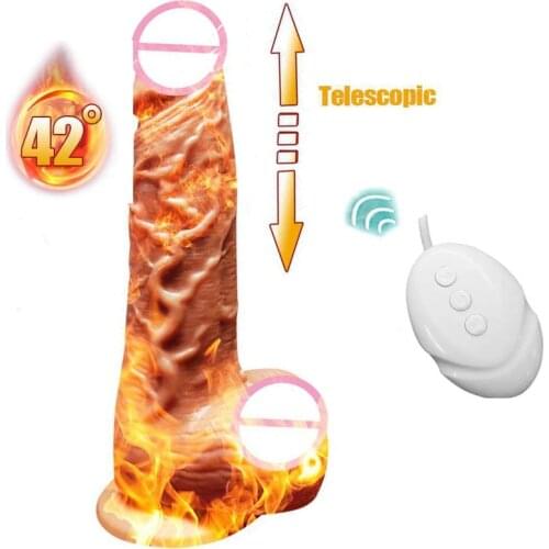 JIUAI Heating Simulation Vibrator With Sucker G-Spot Vaginal Stimulation Remote Control Adult Product Female Sex Toy