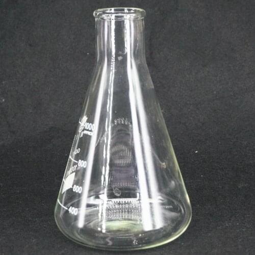 1000ml Wide Neck Borosilicate Glass Conical Erlenmeyer Flask For Chemistry Laboratory