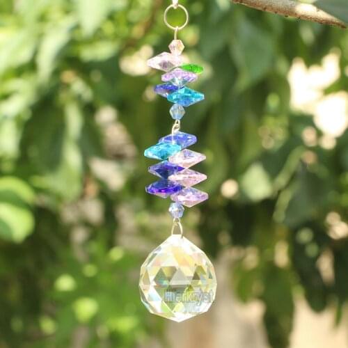 Crystal Ball Suncatcher Rainbow Decor Feng Shui Prisms Pendant Pendulum Hanging 30mm
