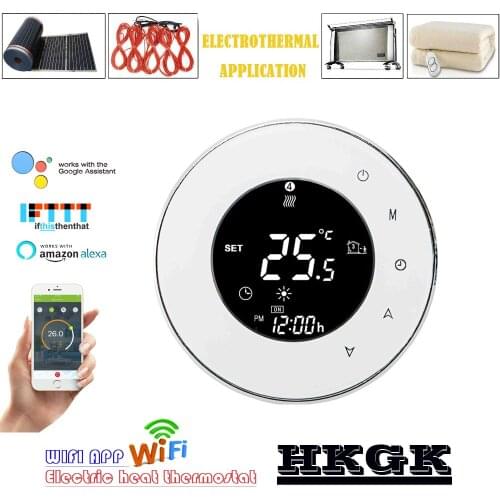 16A heating temperature regulator thermostat , mobile phone APP and connection Alexa Google home control with dual sensors