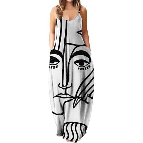 Summer Dresses Woman Y2K V Neck Sleeveless Loose Maxi Dress Beach Pockets Spaghetti Straps Women Off Shoulder Long Dress