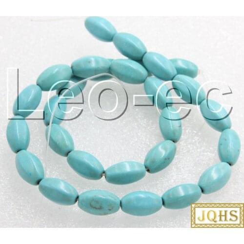 Natural 13X18mm rice faceted turquoises Loose Strand For Jewelry Making 15" V1287