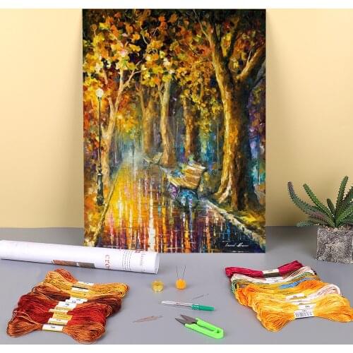 Deep Wisdom Printed Fabric 11CT Cross Stitch Complete Kit DIY Embroidery DMC Threads Knitting Handiwork Handmade Package