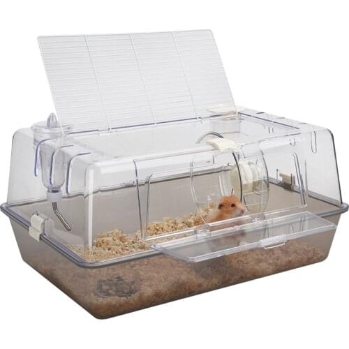 Candy Crystal Transparent Hamster Cage Bear Pet Cage Cage Boudin Milk Tea Ornamental Landscape Small Gemini